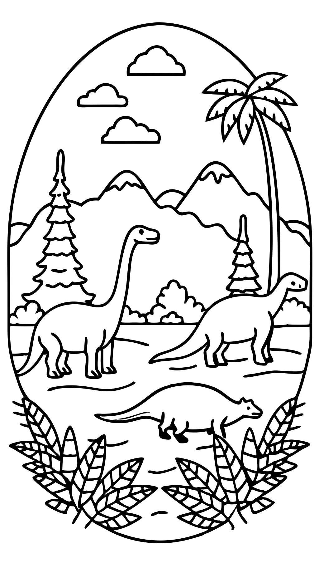 sauropods coloring page